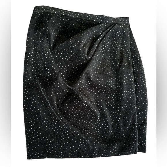 Theory Pleat Wrap Skirt in Polka Dot Velvet - Picture 5 of 10
